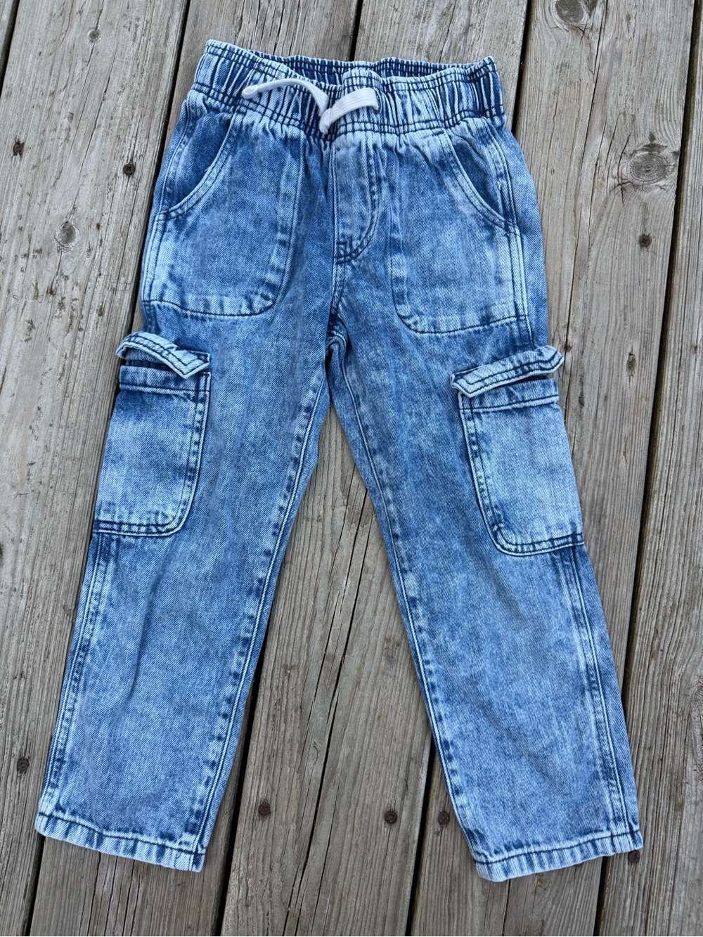 Kids' Light Blue  Gap Cargo Denim Pants 6-7